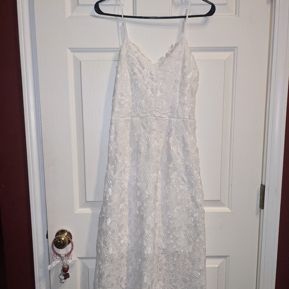 Express midi dress in white